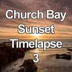 Time lapse video of the tide ebbing around rocks at sunset at Church Bay, Anglesey, North Wales