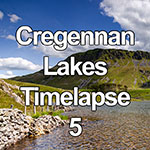 Time lapse summer clouds over Cregennan Lakes, Snowdonia, Wales