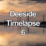 Time lapse of sunset over the river Dee estuary, Deeside, North Wales