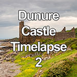 Time lapse of clouds over Dunure castle, Ayrshire coast, Scotland