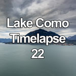 Time lapse video showing swirling clouds over Lake Como and the surrounding mountains in northern Italy