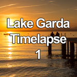 Time lapse video showing a colourful sunset over Lake Garda in northern Italy