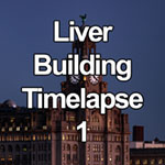 Time lapse video of dusk over the Liver Building, Liverpool