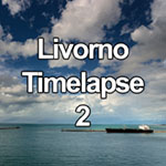 Time lapse video of storm clouds over the Mediterranean sea at Livorno, Italy
