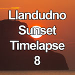 Time lapse video showing sunset over the Great Orme into the Irish Sea from Llandudno on the North Wales coast