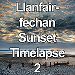 Time lapse video of a cloudy sunset at Llanfairfechan, North Wales