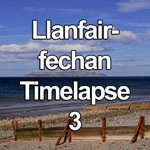 Time lapse video showing the incoming tide and cumulus clouds at the North Wales seaside town of Llanfairfechan