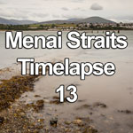 Time lapse video of the outgoing tide at dusk on the Menai Straits between Anglesey and the North Wales coast