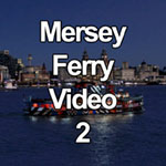 Real time video of the Mersey Ferry at night, Liverpool, England