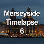 Time lapse of dusk falling over the Liver Building, Liverpool