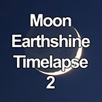 Time lapse of earthshine at dusk on a new crescent moon