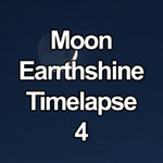 Time lapse video of a new crescent moon reflecting earthshine