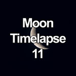 Time lapse video showing the moon in morning crescent phase rising into a lightening blue dawn sky