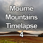 Time lapse of sunset and clouds over the Mourne Mountains, Northern Ireland