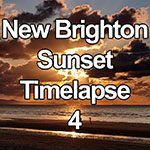 Time lapse video of dramatic sunset at New Brighton, Merseyside, England