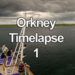 Time lapse video showing cruise ship departure from Kirkwall in the Orkney Islands, Scotland