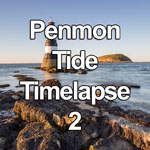 Time lapse video of the incoming tide at Penmon Point lighthouse and Puffin Island, Anglesey, North Wales coast