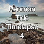 Time lapse of rising tide at Penmon lighthouse, Anglesey, North Wales