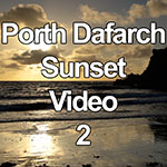 Video of beautiful sunset over the Irish sea from Porth Dafarch, North Wales