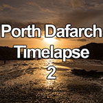 Time lapse video showing a beautiful sunset over the beach at Porth Dafarch on the Isle of Anglesey, North Wales