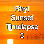 Time lapse video showing sunset and dusk over the Gwynt y Mor windfarm off the North Wales coast, as seen from Rhyl