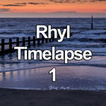 Time lapse video the incoming tide at sunset at Rhyl on the North Wales coast