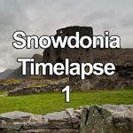 Time lapse video showing various locations around Snowdonia, North Wales, during a cloudy day