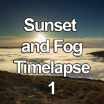 Time lapse video showing sunset over a fog bank covering the Vale of Clwyd in North Wales