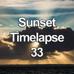 Time lapse video showing sunbeams shining through clouds at sunset over the North Wales coast at Llandudno