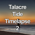 Time lapse video showing the tide coming in around the Point of Ayr lighthouse at twilight on Talacre beach on the North Wales coast