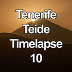 Time lapse of sunset behind Mount Teide in Tenerife, Canary Islands