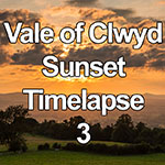 Time lapse of sunset over the Vale of Clwyd, North Wales