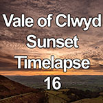 Time lapse video of sunset over the Vale of Clwyd, north Wales