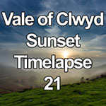Time lapse video of sunset over the Vale of Clwyd, North Wales