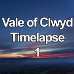 Time lapse video showing dusk falling over the Vale of Clwyd and Ruthin, North Wales