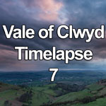 Time lapse video showing dramatic storm clouds and rain over the Vale of Clwyd at dusk, North Wales
