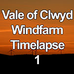 Video of onshore wind turbines at dusk, North Wales