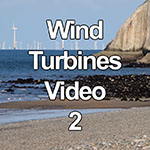 Video of offshore wind turbines in Colwyn Bay off the North Wales coast