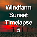 Time lapse video showing sunset with clouds over the Gwynt y Mor offshore windfarm on the North Wales coast