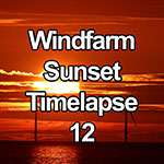 Time Lapse Video Of Sunset Over Offshore Wind Turbines, North Wales