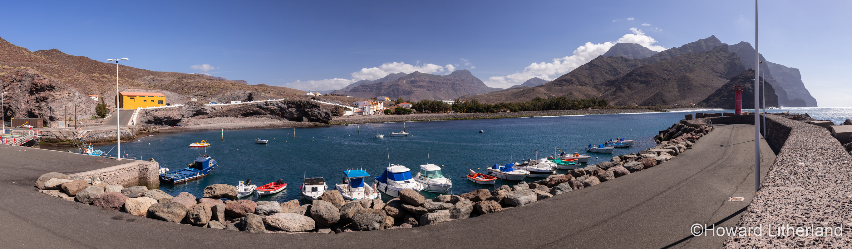 Panorama of Puerto de Aldea, Gran Canaria, Canary Islands