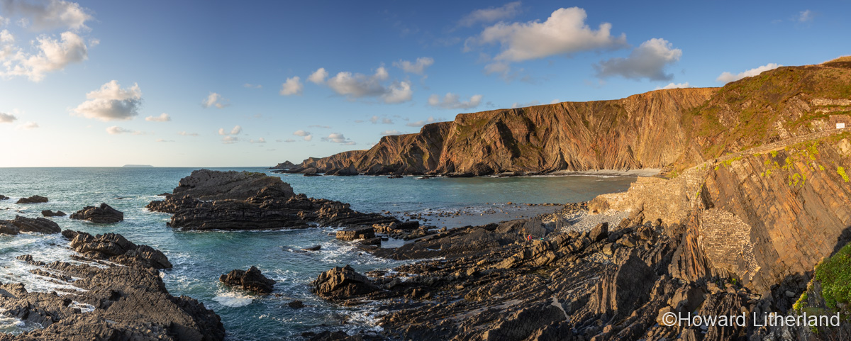 Rugged Atlantic coastline at Hartland Quay, Devon, England
