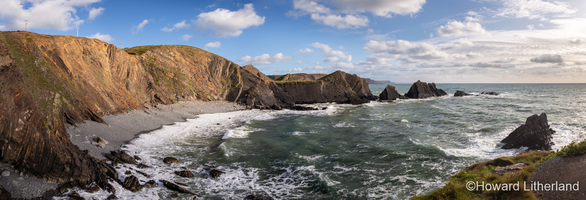 Rugged Atlantic coastline at Hartland Quay, Devon, England