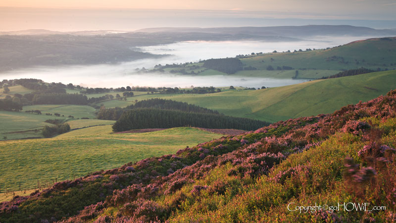 Mist and hills, Clwydian Range, North Wales