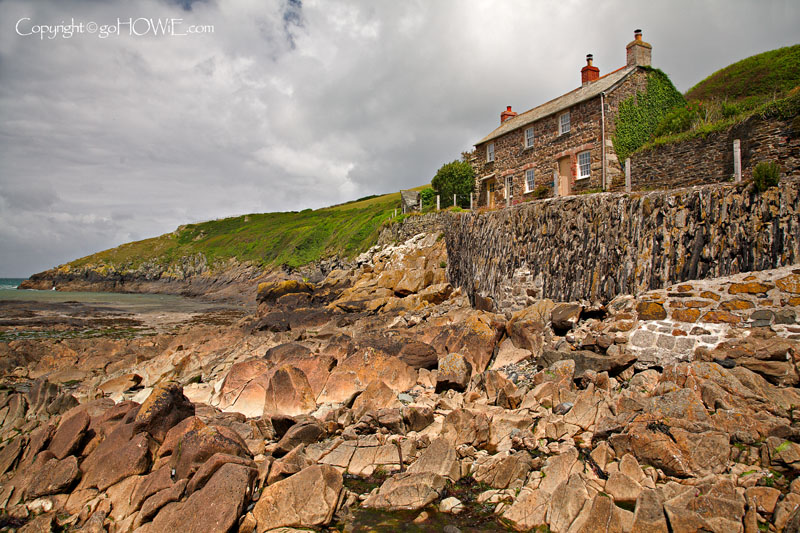 House by rocks, Port Quin, Cornwall
