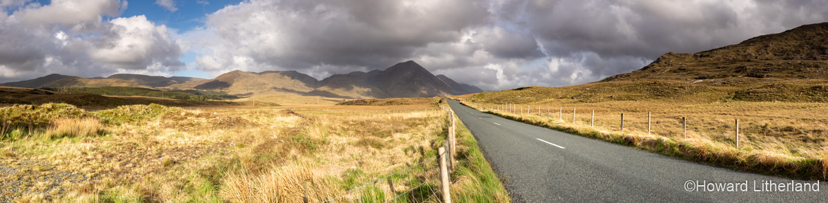 Maumturk mountains in Connemara National Park, County Galway, Ireland