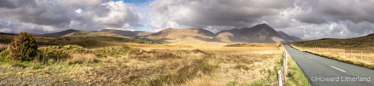 Maumturk mountains in Connemara National Park, County Galway, Ireland
