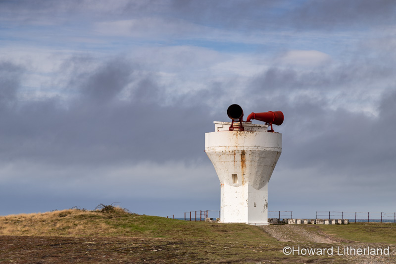 Foghorn at the Point of Ayre on the Irish Sea coast of the Isle of Man