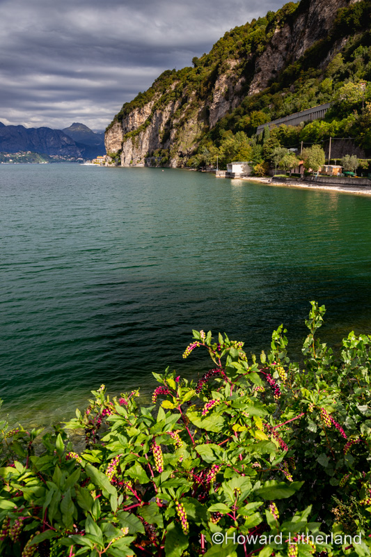 Lake Como and mountains in northern Italy, as seen from the small town of Olcio