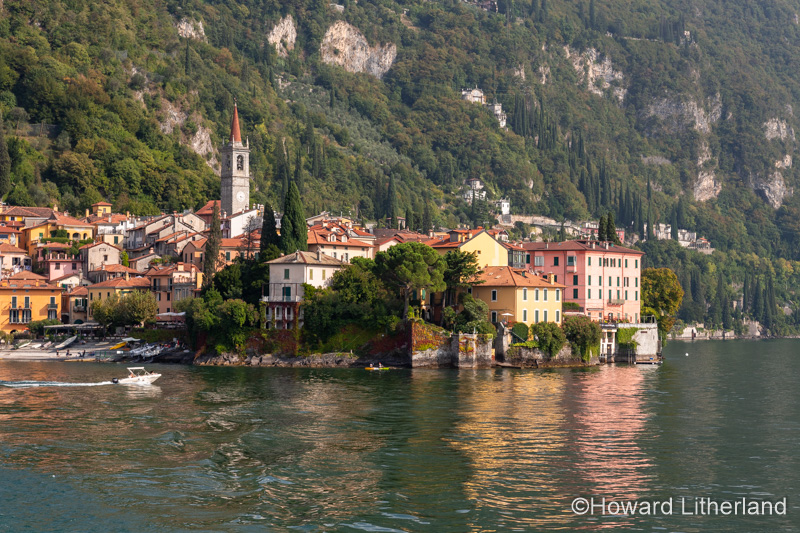 Varenna on Lake Como in northern Italy, as viewed from the water